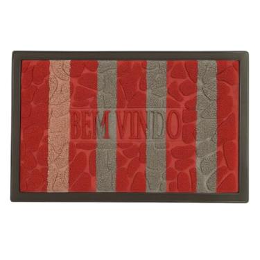 Imagem de Tapete de Entrada Emborrachado Antiderrapante 38x58cm – Alta Durabilidade, Retenção de Sujeira e Fácil Limpeza para Ambientes Internos e Externos - Cores Diversas