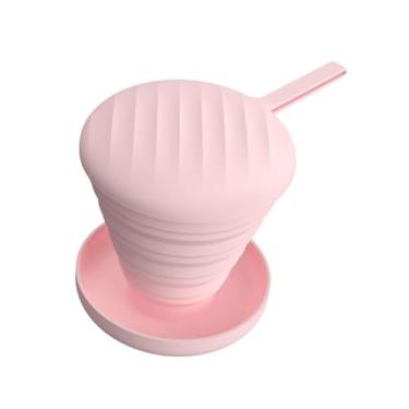 Imagem de Esquirla Escova de maquiagem limpador de tigela almofada de limpeza pendurado cesta de secagem multiuso rapidamente dobrável ferramenta de lavagem para, Rosa