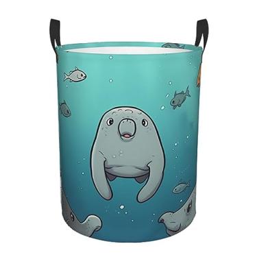 Imagem de Crazy Save – Cesto de roupa suja dobrável à prova d'água cesto de armazenamento de roupas com alças Oxford pano organizador de brinquedos cesta para banheiro, lavanderia, quarto, pequeno