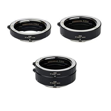 Imagem de JJC Conjunto de anéis de tubo de extensão macro de foco automático para câmera sem espelho Canon EOS R R3 R5 Mark II R6 Mark II R5 R6 R7 R8 R10 R50 RP R100 e lentes de montagem RF Canon, ótima