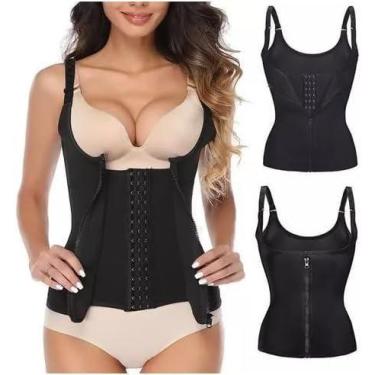 Imagem de Cinta Modeladora Com Ziper Feminina Abdominal De Dupla Compressão Mode