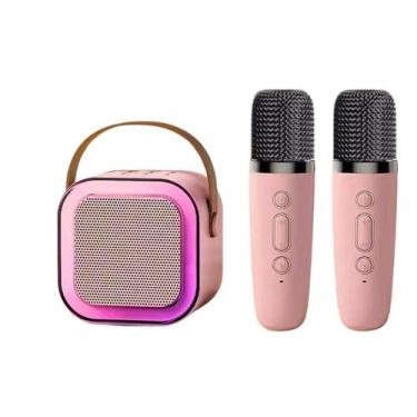 Imagem de Caixa De Som Bluetooth Karaokê Led Com 02 Microfones K-12 - Kapbom, Ro