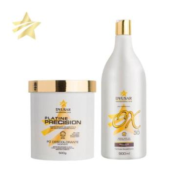 Imagem de Kit Descoloração Profissional Pó Descolorante Branco E Ox 30 - Dyusar 
