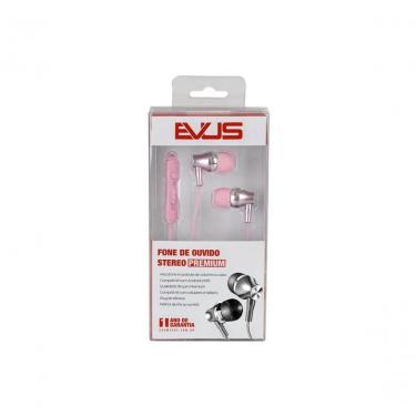 Imagem de Fone De Ouvido Evus F-09 Intra Auricular Premium Rosa