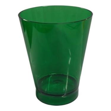 Imagem de Kit 50 Copos Acrílico 200ml Rubizinho – Ideais para Aniversários e Eventos (Verde Translúcido)
