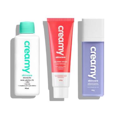 Imagem de Kit Antiacne Creamy Ácido Salicílico 90ml + Calming Cream 40g + Sérum 30g