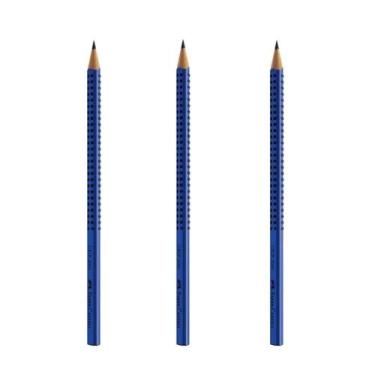 Imagem de Kit com 3 Lápis Grafite Eco Grip Azul - Faber Castell
