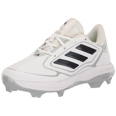 Imagem de adidas Tênis feminino Adizero Purehustle 3, Branco/preto/prata metálico, 13