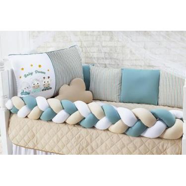 Imagem de Kit Berço Safari Bordado Menino E Menina Americano 14 Pçs - Jm Enxovai