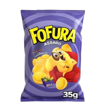 Imagem de Kit 120 Salgadinho Fofura Churrasco Concha Lucky 35G