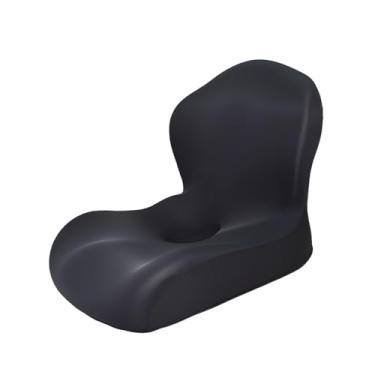 Imagem de KiBcsLic Almofada para Cadeira de Escritório em Espuma Viscoelástica, Ergonômica, Respirável, Leve E com Suporte para Jogos, Preto