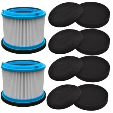 Imagem de Kit de filtro compatível com Bissell 4039 PowerClean FurGuard 280W Vacuum, adequado para 4039 4051 4052 4205 séries, inclui 2 filtros de motor de poste, 4 filtros de carbono