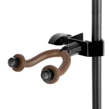 Imagem de ROWELL Suporte de violino para violino e viola para microfone ou partitura e suporte de viola de mesa sem necessidade de perfurar furos, suporte de microfone para violinos de uso duplo para shows de