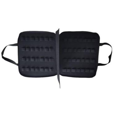 Imagem de Fenteer Bolsa organizadora para carrinhos de brinquedo, 56 compartimentos, portátil, leve, para transporte de carrinhos de brinquedo, para bonecas pequenas,