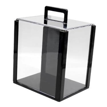 Imagem de simhoa Caixa de acrílico para transporte de chips, grande capacidade, portátil, multiuso, caixa de armazenamento para clube, sala de jogos, comercial, Caixa Vazia