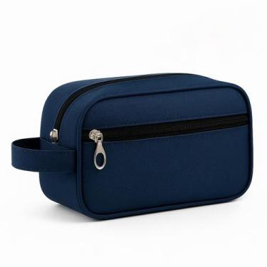 Imagem de Necessaire Unissex Impermeável em Poliéster com Zíper de Metal e Compa