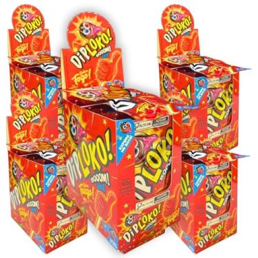 Imagem de Kit 6 CXs Pirulito Diploko Explosive Fogo Morango Pepper Danilla C/16