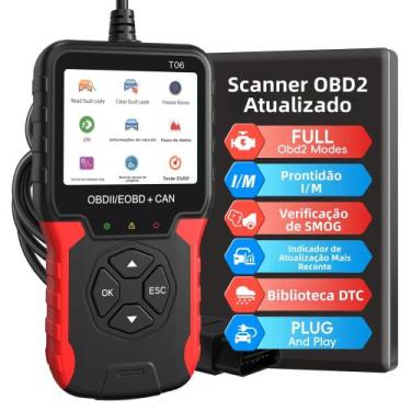 Imagem de Scanner OBD2 Multilíngue T06 Leitor De Código De Verificação De Motor 