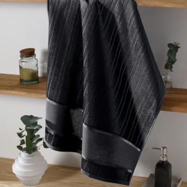 Imagem de Toalhas Lavabo Bella Dohler para Bordado Cruz (1, 1563 - Preto, 45cm X 30cm)