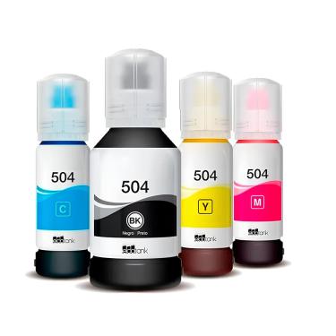 Imagem de Kit Refil de Tinta Compatível Epson L6161 T504120 CMYK