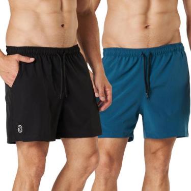 Imagem de Kit 2 Shorts Masculino DryFit Elastic  Academia Treino Corrida - Shenu