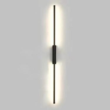 Imagem de Luminária De Parede Linear Led Lâmpada De Parede Preta Barra De Luz De Parede De Vaidade De Tira Longa Arandelas De Parede Modernas Luminária De Parede Para Luzes De Imagem De, Black, 100cm