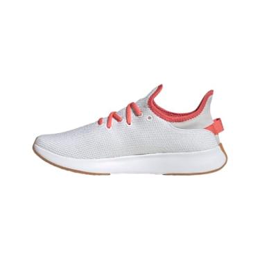 Imagem de adidas Cloudfoam Pure Lace Up Tênis feminino casual - preto, Branco/Preloved Scarlet/Cinza, 38