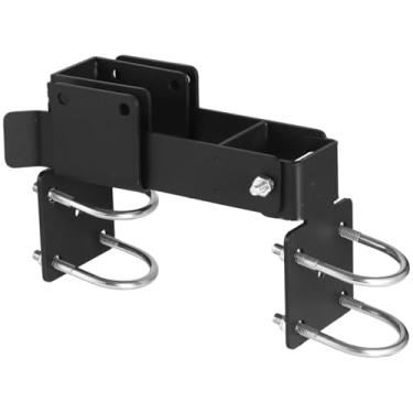 Imagem de yeesport Trava de cerca de elo de corrente para moldura de portão de 3,5 cm, trava de portão com cadeado resistente, espaçamento ajustável, trava de porta dupla de braço forte residencial para portão