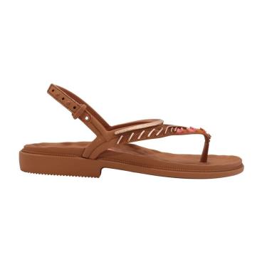 Imagem de Sandália Rasteira Feminino Grendha 19251 Envolver Marrom