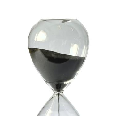 Imagem de Ampulheta de Vidro Temporizador De Areia 5 10 30 60 Minutos Conta Tempo(Preto 5 Minutos)