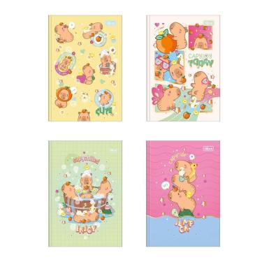 Imagem de Caderno brochura capa dura 1/4 80 folhas Capyclub Tilibra