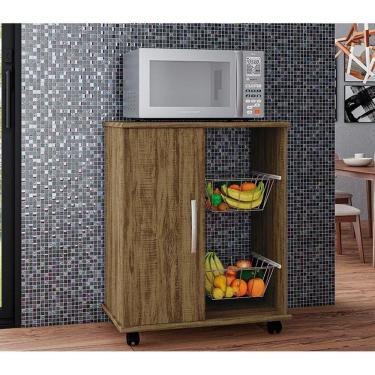 Imagem de Fruteira Balcão Ianá Cozinha com 1 Porta e Rodízios