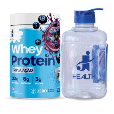 Imagem de Whey Protein com Creatina J & I Health 720g + Garrafa para Academia 2 