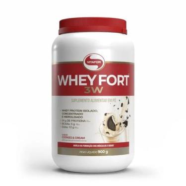 Imagem de Whey Fort 3W (900g) - Sabor: Cookies e Cream - VitaFor