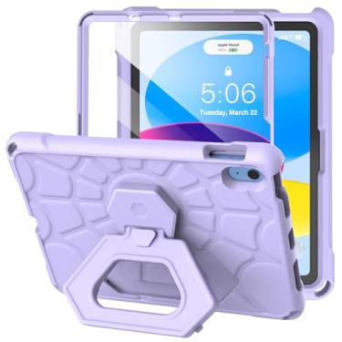 Imagem de VICVOL Capa para iPad 11ª geração (A16 11 polegadas 2025)/iPad 10ª geração (10,9 polegadas 2022) - Capa infantil leve de EVA durável à prova de choque com protetor de tela e alça de mão/suporte de