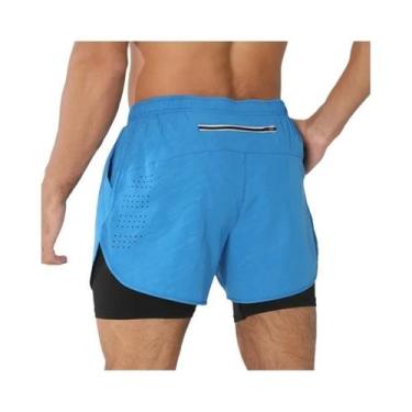 Imagem de Shorts Masculinos De Secagem Rápida 2 Em 1 Para Corrida, Treino E Musc