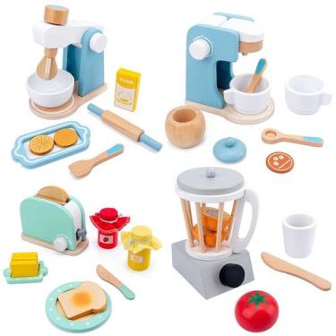 Imagem de Green Up Kitchen House Toys Group, 33 peças Torradeira Set & Juicer Se