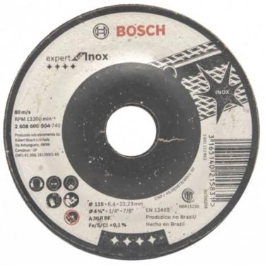 Imagem de Disco Desbaste Para Inox Centro Deprimido 115x6,4mm - 2608600504 - Bosch