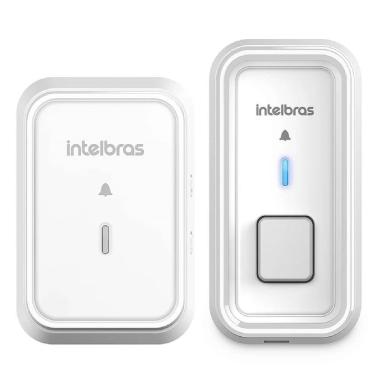 Imagem de Campainha Sem Fio Com Bateria Branca Com 5 Níveis De Volume E Melodia - 4522001 - Intelbras