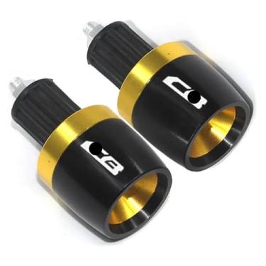 Imagem de Motocicleta CNC 7/20.3 cm 22 mm Punhos de guidão Tampas de extremidade de barra de guidão compatíveis com CB 400 500 750 1300 CB400 CB500 CB500F (Glod)