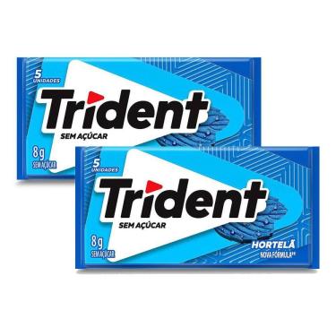 Imagem de Kit 2 Chiclete Trident Hortelã 8g