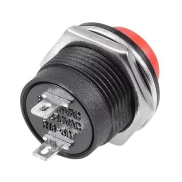 Imagem de 50 Botões Universal 2 Terminais Chave Sem Trava Pulso Tictac - NTV SOM