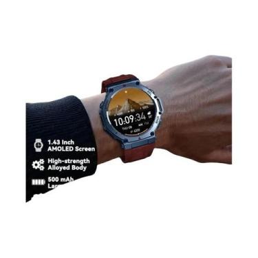 Imagem de Relógio Inteligente Masculino 1.43 AMOLED 10ATM À Prova D'Água GPS Bat