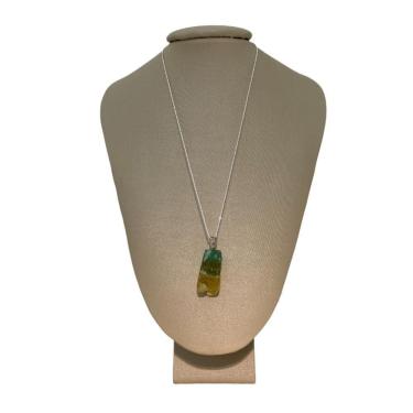 Imagem de Colar Diamantado Prata 925 Fluorita Bruta - P. Vecchio Joias