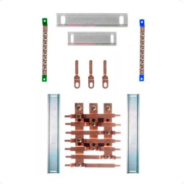Imagem de Kit Barramento Trifásico 100A para 14 Circuitos - Zathura