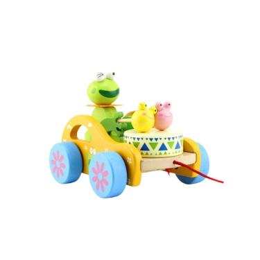 Imagem de Brinquedo didático de madeira Self-Drag Little Frog Montessori