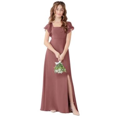 Imagem de Vestido de dama de honra Jirocum JR001 para meninas  Casamento em 2025