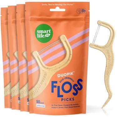 Imagem de Palhetas de fio dental SmartLifeCo biodegradáveis 200 quilates sem cer
