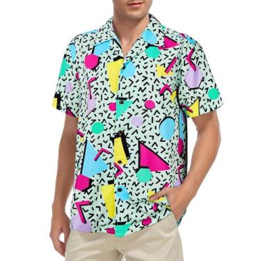Imagem de Camisa Zando 80s 90s vintage de manga curta masculina com botões