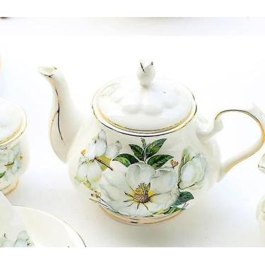 Imagem de Servidores de café bules de chá real bone china bule de chá bule de ca